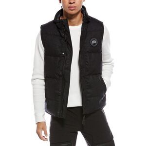 Canada Goose Mens  Wool-Blend Down Vest, Black